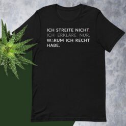 Essenzielles Unisex T-Shirt – Bella + Canvas 3001 | ICH STREITE NICHT
