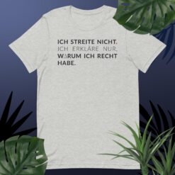 Essenzielles Unisex T-Shirt – Bella + Canvas 3001 | ICH STREITE NICHT