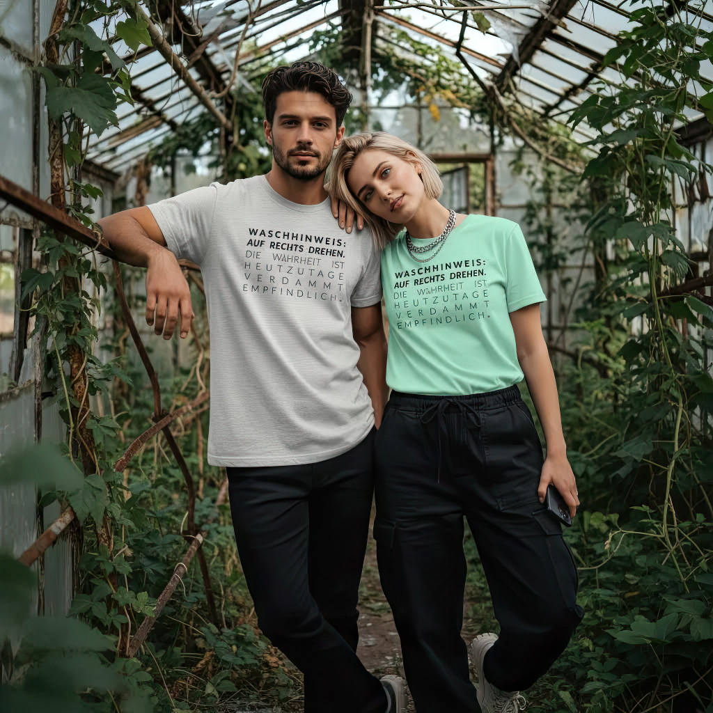 Essenzielles Unisex T-Shirt – Bella + Canvas 3001 | WASCHHINWEIS