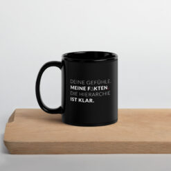Schwarze elegante Tasse | MEINE FAKTEN
