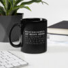 Schwarze Tasse, glänzende | WASCHHINWEIS