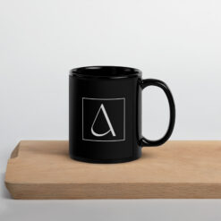 Tasse in schwarz, glänzende | ICH STREITE NICHT