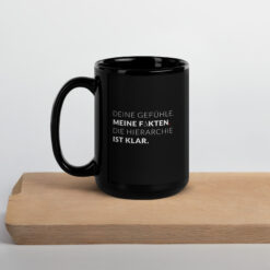 Schwarze elegante Tasse | MEINE FAKTEN