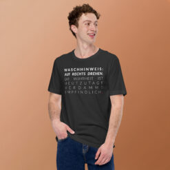 Essenzielles Unisex T-Shirt – Bella + Canvas 3001 | WASCHHINWEIS