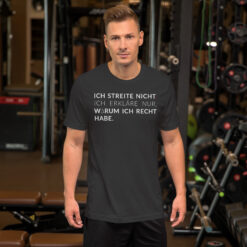 Essenzielles Unisex T-Shirt – Bella + Canvas 3001 | ICH STREITE NICHT