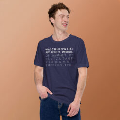 Essenzielles Unisex T-Shirt – Bella + Canvas 3001 | WASCHHINWEIS