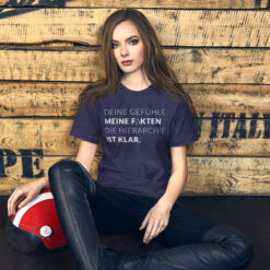 Essenzielles Unisex T-Shirt – Bella + Canvas 3001 | MEINE FAKTEN