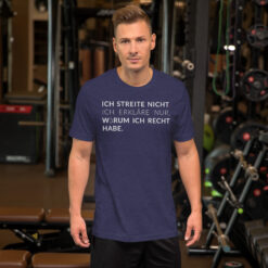 Essenzielles Unisex T-Shirt – Bella + Canvas 3001 | ICH STREITE NICHT