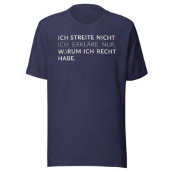 Essenzielles Unisex T-Shirt – Bella + Canvas 3001 | ICH STREITE NICHT
