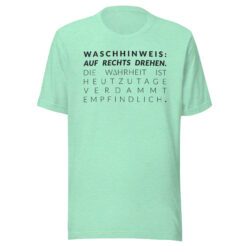Essenzielles Unisex T-Shirt – Bella + Canvas 3001 | WASCHHINWEIS