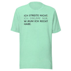 Essenzielles Unisex T-Shirt – Bella + Canvas 3001 | ICH STREITE NICHT