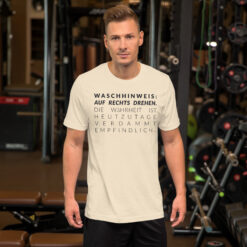 Essenzielles Unisex T-Shirt – Bella + Canvas 3001 | WASCHHINWEIS