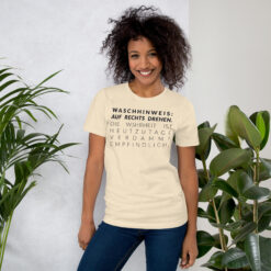 Essenzielles Unisex T-Shirt – Bella + Canvas 3001 | WASCHHINWEIS