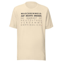 Essenzielles Unisex T-Shirt – Bella + Canvas 3001 | WASCHHINWEIS