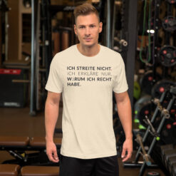 Essenzielles Unisex T-Shirt – Bella + Canvas 3001 | ICH STREITE NICHT