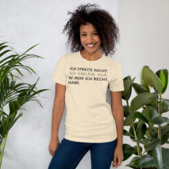 Essenzielles Unisex T-Shirt – Bella + Canvas 3001 | ICH STREITE NICHT