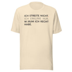 Essenzielles Unisex T-Shirt – Bella + Canvas 3001 | ICH STREITE NICHT