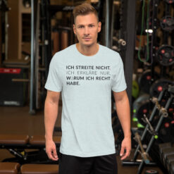 Essenzielles Unisex T-Shirt – Bella + Canvas 3001 | ICH STREITE NICHT