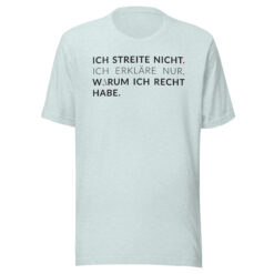 Essenzielles Unisex T-Shirt – Bella + Canvas 3001 | ICH STREITE NICHT