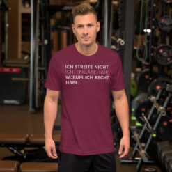 Essenzielles Unisex T-Shirt – Bella + Canvas 3001 | ICH STREITE NICHT
