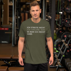 Essenzielles Unisex T-Shirt – Bella + Canvas 3001 | ICH STREITE NICHT