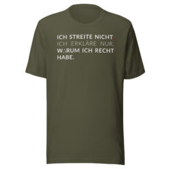 Essenzielles Unisex T-Shirt – Bella + Canvas 3001 | ICH STREITE NICHT