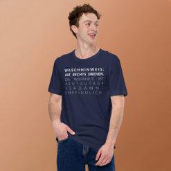 Essenzielles Unisex T-Shirt – Bella + Canvas 3001 | WASCHHINWEIS