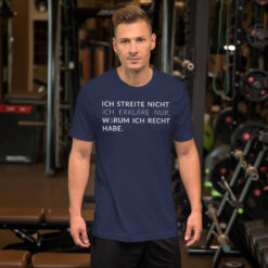 Essenzielles Unisex T-Shirt – Bella + Canvas 3001 | ICH STREITE NICHT