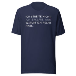 Essenzielles Unisex T-Shirt – Bella + Canvas 3001 | ICH STREITE NICHT