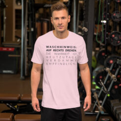 Essenzielles Unisex T-Shirt – Bella + Canvas 3001 | WASCHHINWEIS