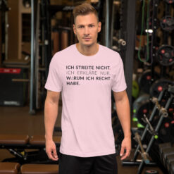 Essenzielles Unisex T-Shirt – Bella + Canvas 3001 | ICH STREITE NICHT