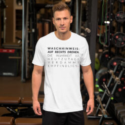 Essenzielles Unisex T-Shirt – Bella + Canvas 3001 | WASCHHINWEIS