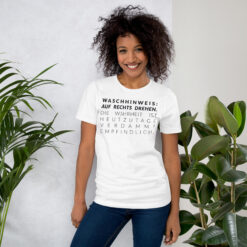 Essenzielles Unisex T-Shirt – Bella + Canvas 3001 | WASCHHINWEIS