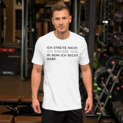 Essenzielles Unisex T-Shirt – Bella + Canvas 3001 | ICH STREITE NICHT