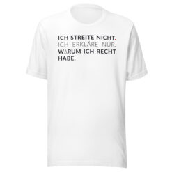 Essenzielles Unisex T-Shirt – Bella + Canvas 3001 | ICH STREITE NICHT