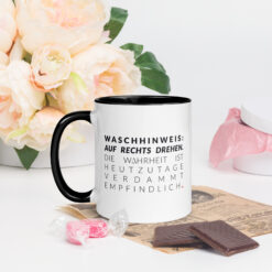 Farbige Tasse | WASCHHINWEIS