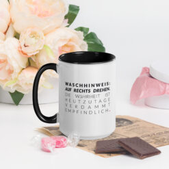 Farbige Tasse | WASCHHINWEIS