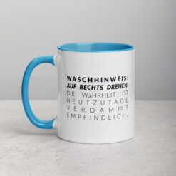 Farbige Tasse | WASCHHINWEIS