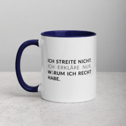 Alternative view of Tassen mit farbiger Innenseite | ICH STREITE NICHT