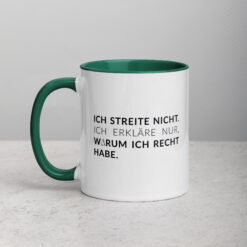 Tassen mit farbiger Innenseite | ICH STREITE NICHT