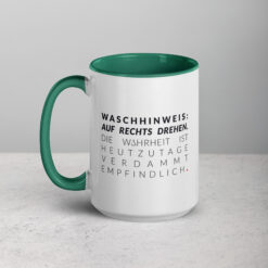 Farbige Tasse | WASCHHINWEIS