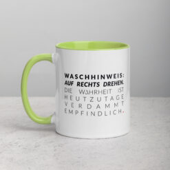 Farbige Tasse | WASCHHINWEIS