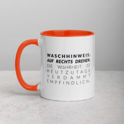 Farbige Tasse | WASCHHINWEIS