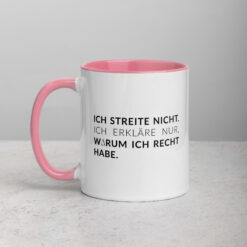 Tassen mit farbiger Innenseite | ICH STREITE NICHT
