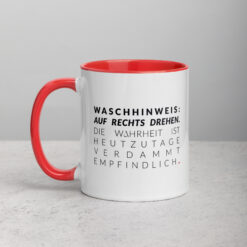 Farbige Tasse | WASCHHINWEIS