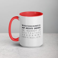 Farbige Tasse | WASCHHINWEIS
