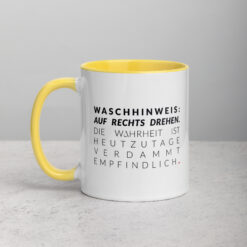 Farbige Tasse | WASCHHINWEIS