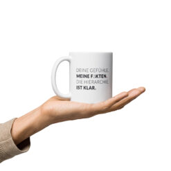 Weiße, glänzende Tasse | MEINE FAKTEN