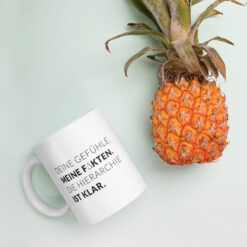 Weiße, glänzende Tasse | MEINE FAKTEN