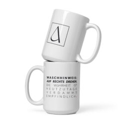 Alternative view of Tasse in weiß, glänzend | WASCHHINWEIS